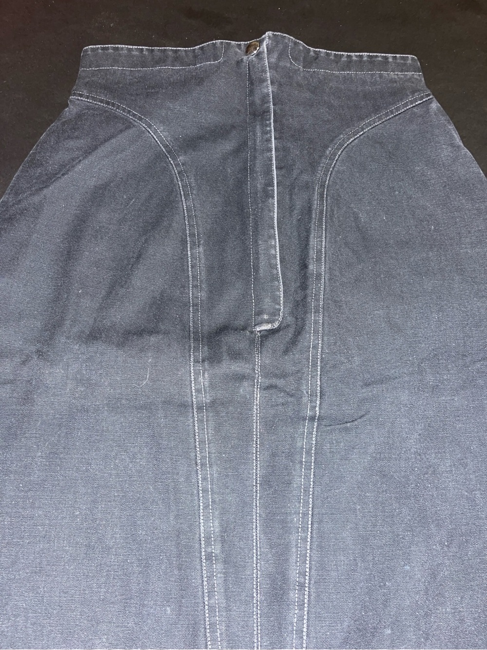 Vintage Azzedine Alaïa Black Denim High-Waisted Pencil Skirt Archive 6052